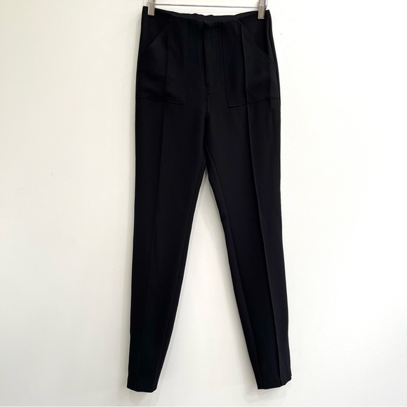 Cinq à Sept Women's Triv Pants Ponte Knit High Waisted Black Skinny Ankle Size 2 - Picture 2 of 12